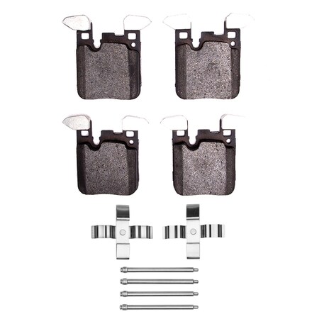 Dynamic Friction Co 3000 Ceramic Brake Pads and Hardware Kit, Low Dust, Low Copper Ceramic, 100% Asbestos-free, Rear 1310-1656-01